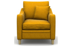 Heart of House Newbury Tweed Fabric Chair - Mustard
